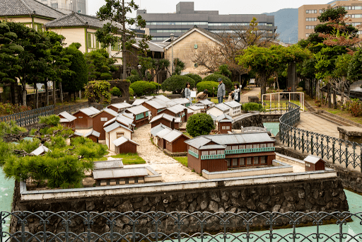 A scale model of Dejima, a Dutch trading post during Japan’s period of isolation.