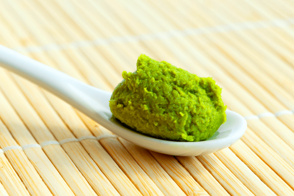 A spoonful of freshly grated wasabi.