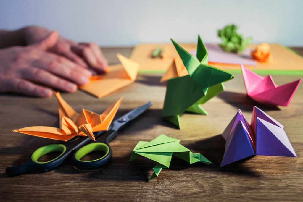 A bunch of origami figures, which make for great traditional gifts.
