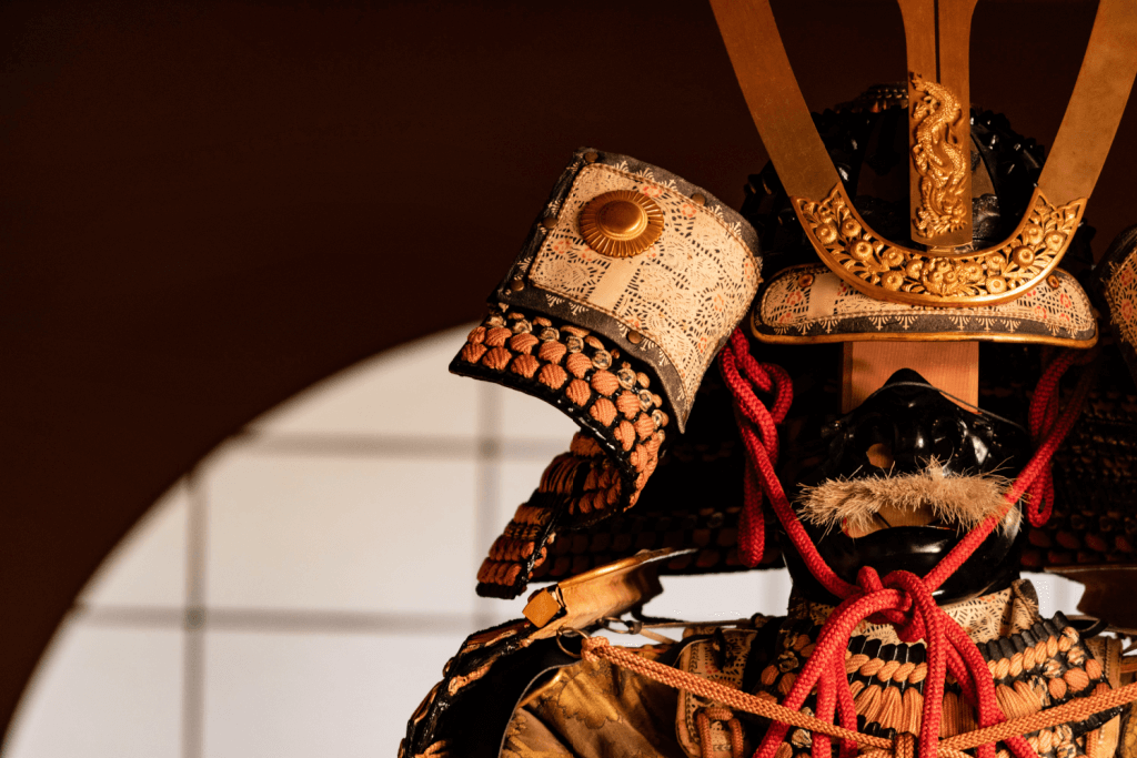 Samurai armor, ans worn during the One Thousand Samurai Procession.
