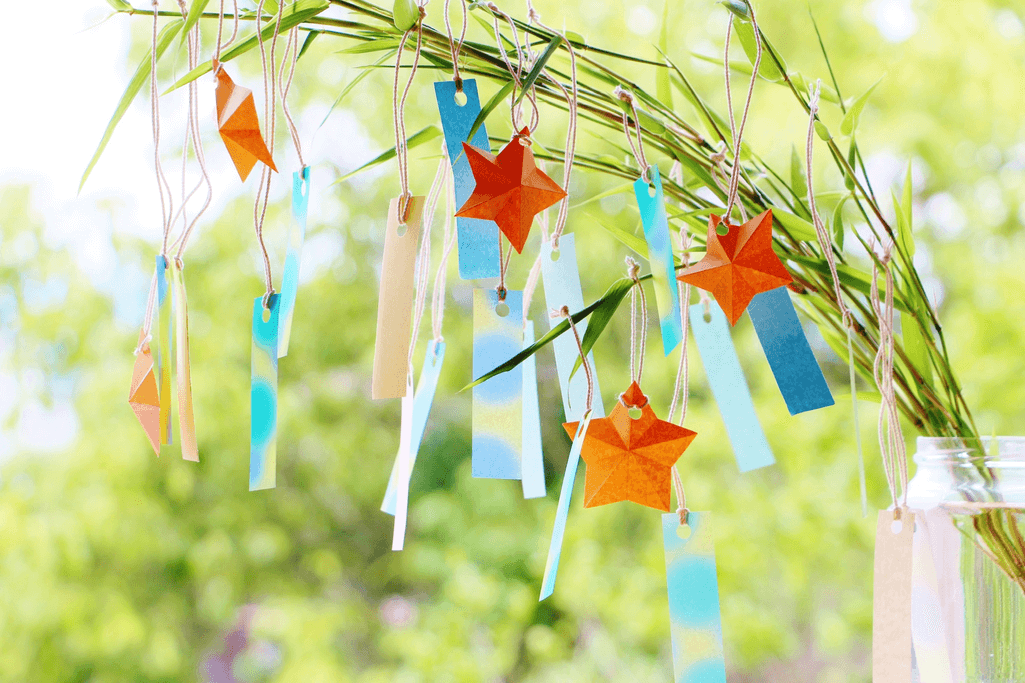 Tanabata (star festival) with origami on it.