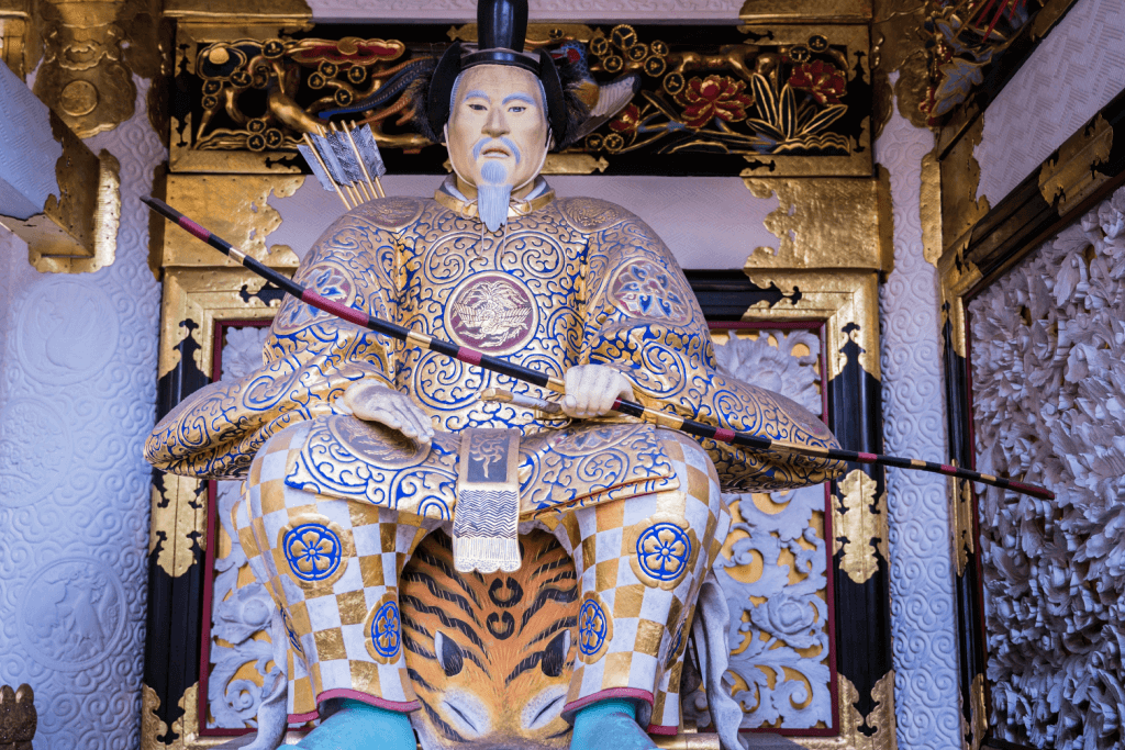 A statue of Tokugawa Ieyasu at Nikko Toshogu Shrine