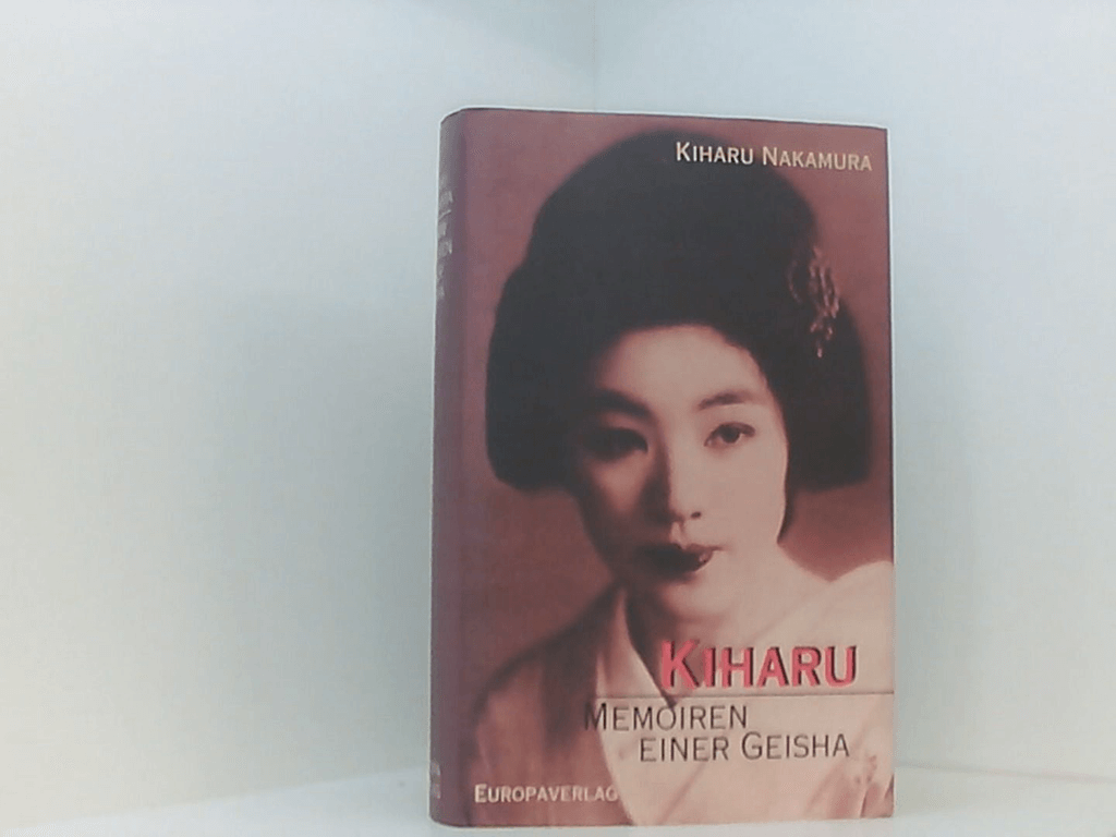 A book featuring legendary geisha Kiharu Nakamura on the front cover.