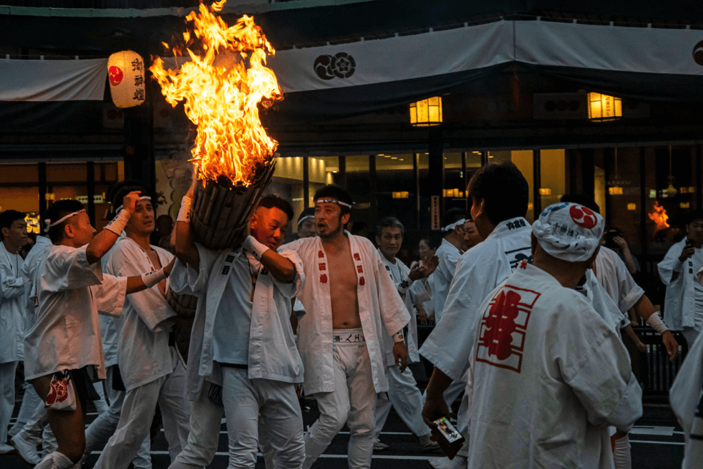 The Gozan Okuribi Festival in Kyoto.