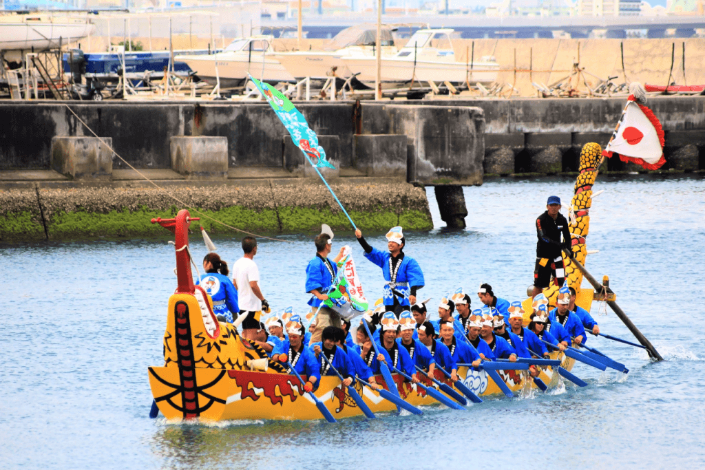 The Naha Hari Dragon Boat Races, one of many Okinawa festivals.
