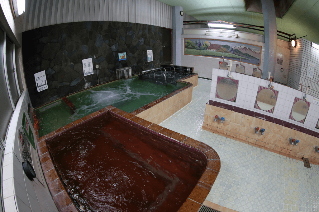 A large tub at a sento.