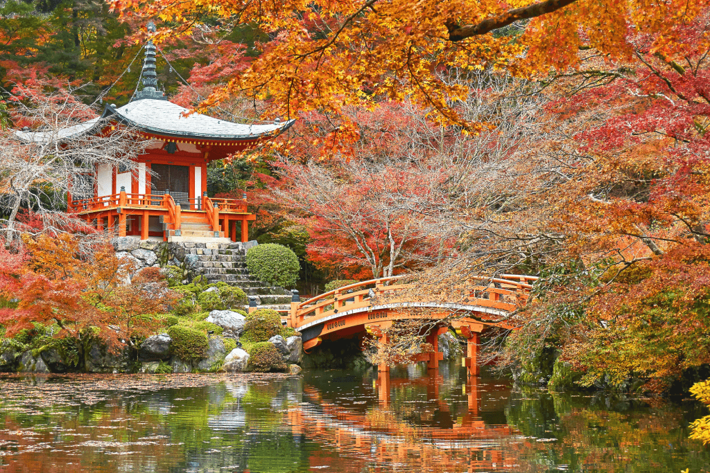Daigo-ji in the autumn, one of many Kyoto temples.