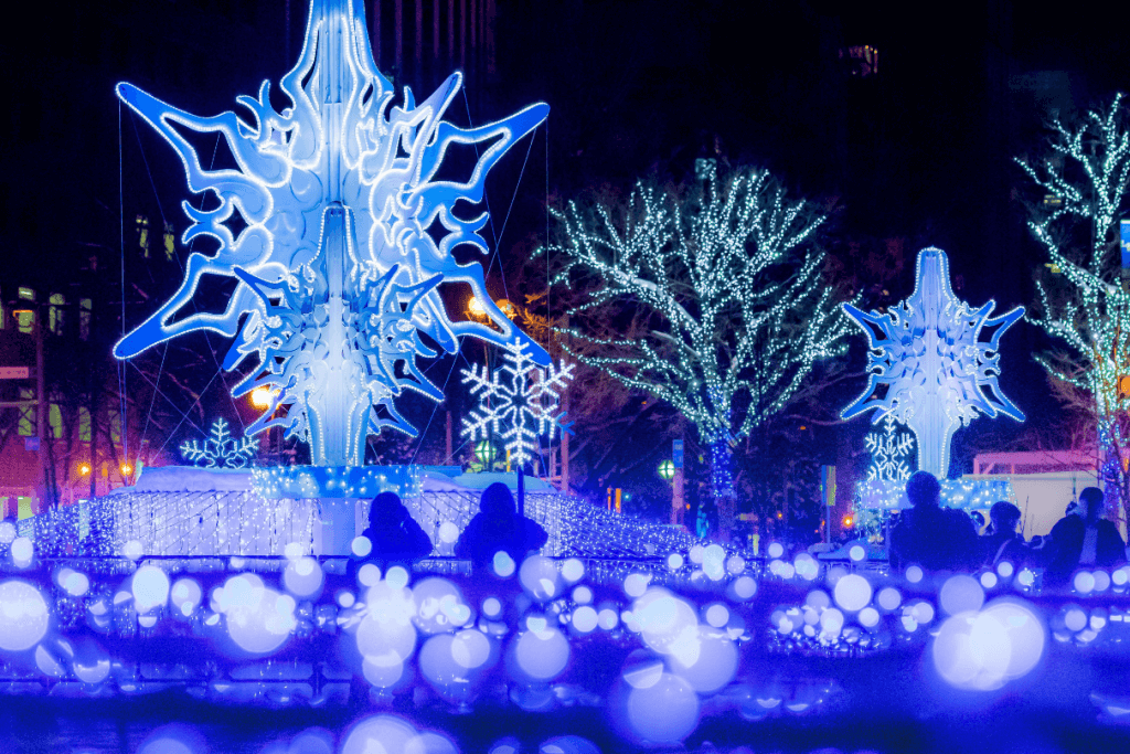 A Sapporo Illumination event, which is one of many popular events on the December calendar.