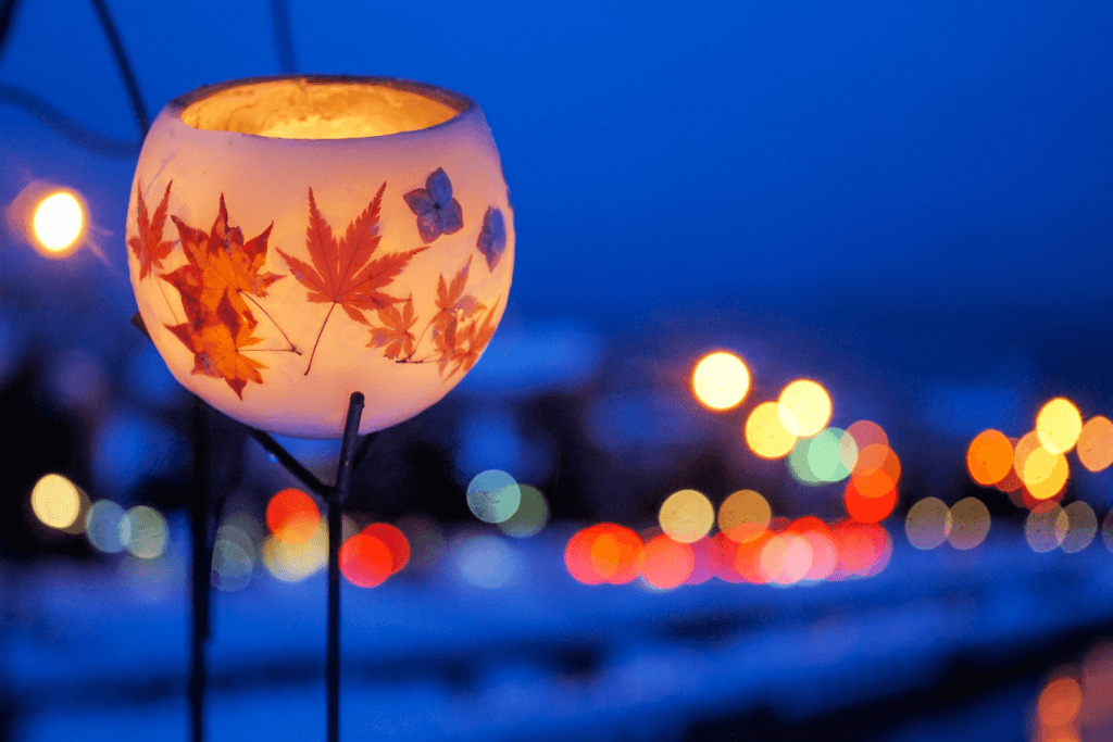 A lantern at the Sapporo Snow Festival.