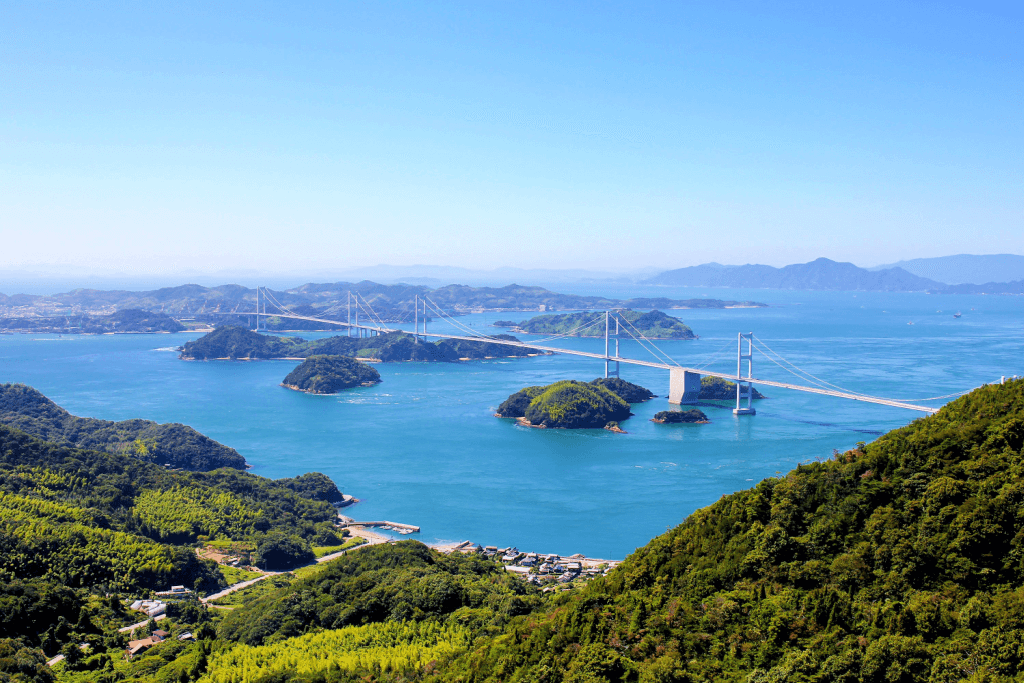 The Seto Island Sea, which is temperate all year round.