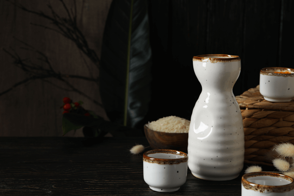 A ceramic sake set from Japan.