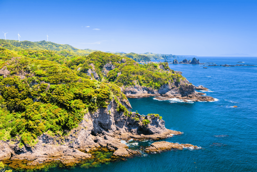Bird's eye view of Izu Peninsula.