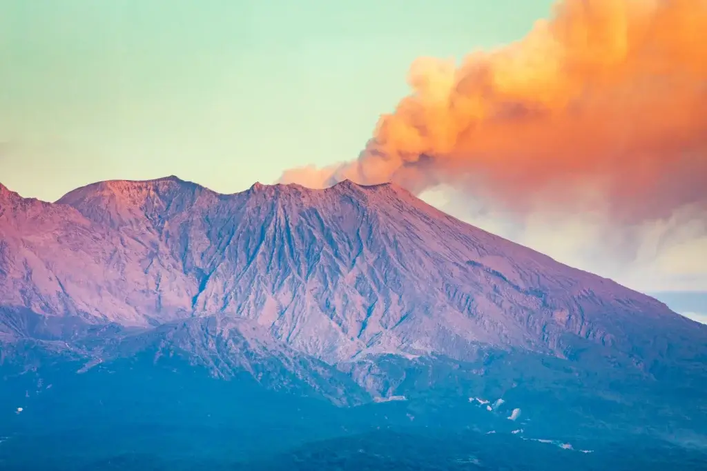 Mount Sakurajima erupting.