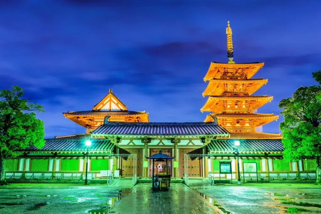 Shintennoji Temple in Osaka, built by Kongo Gumi.