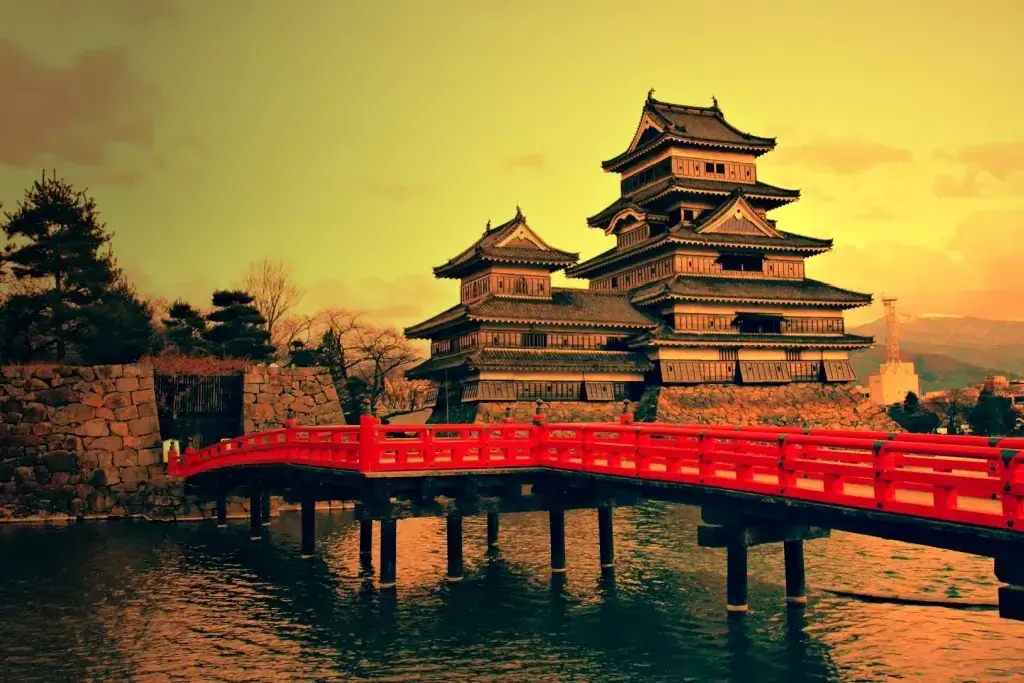 A Japanese castle, resembling one of the world's oldest companies.