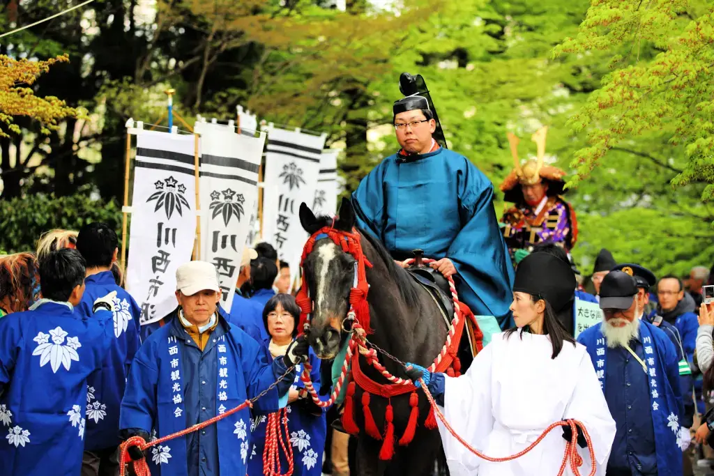 People at the Kawanishi Genji Festival.