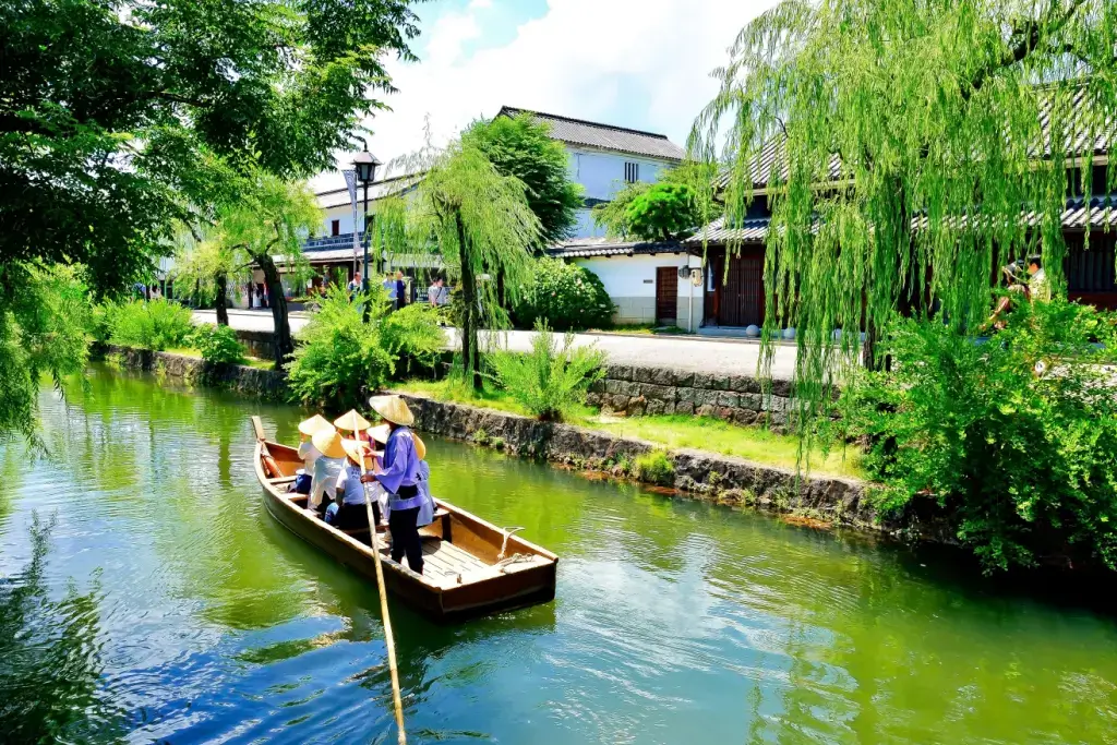 A boat canal in Kurashiki City.