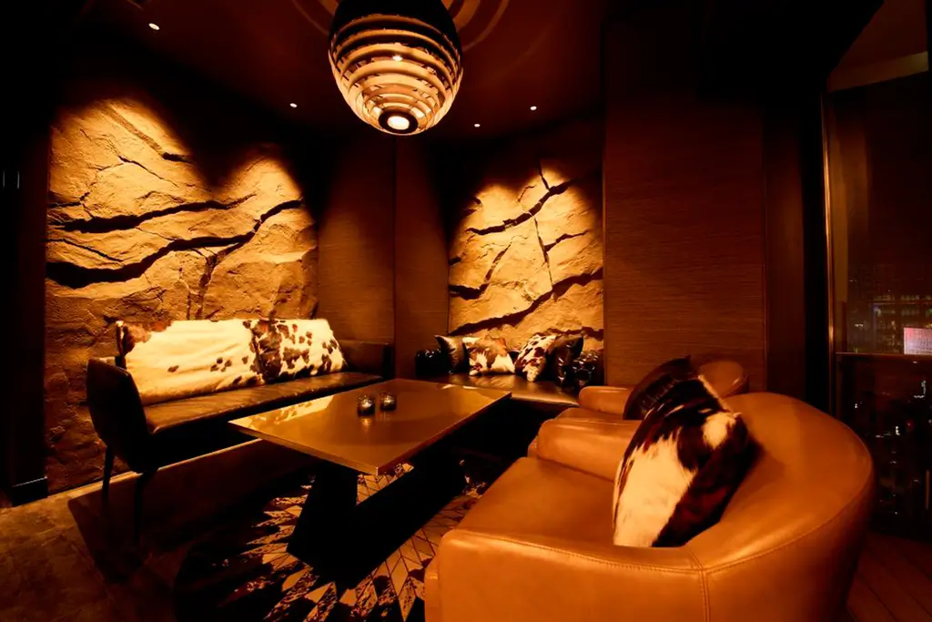 The inside of The Grey Room, and luxury bar in Tokyo.