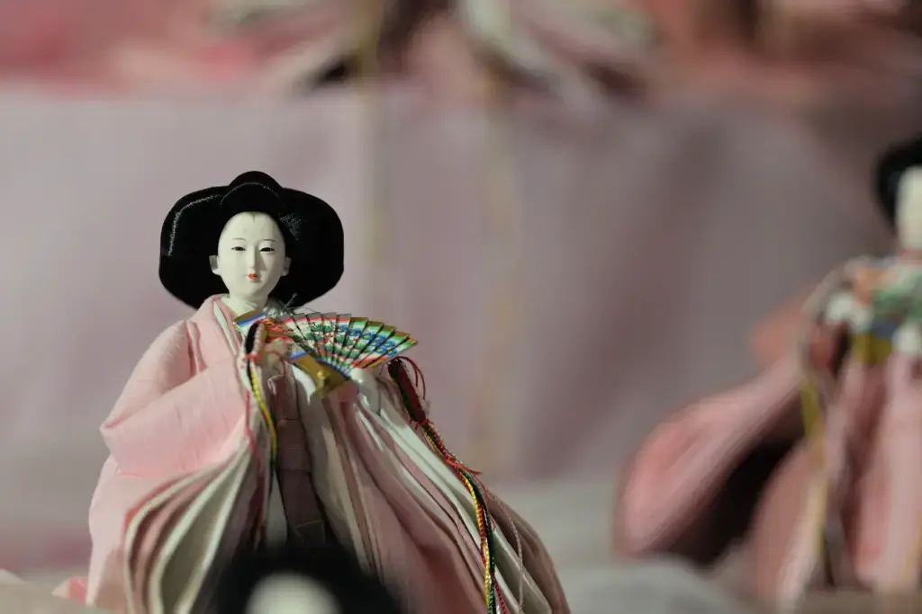 A pink Hina Doll representing the empress regnant.