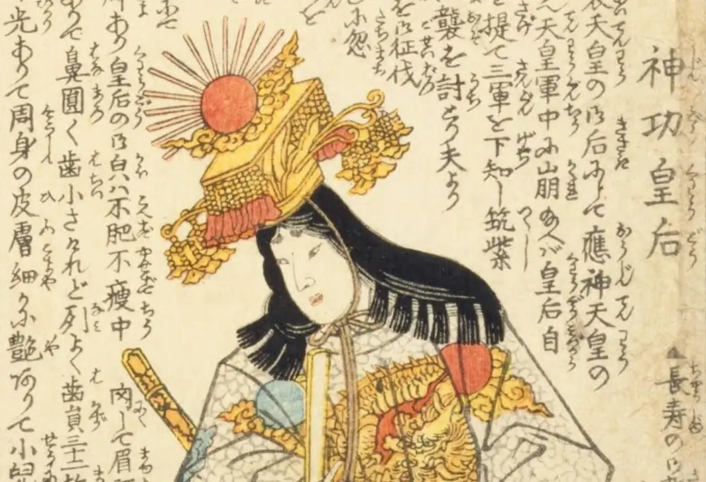 A sumi-e painting of Queen Himiko.