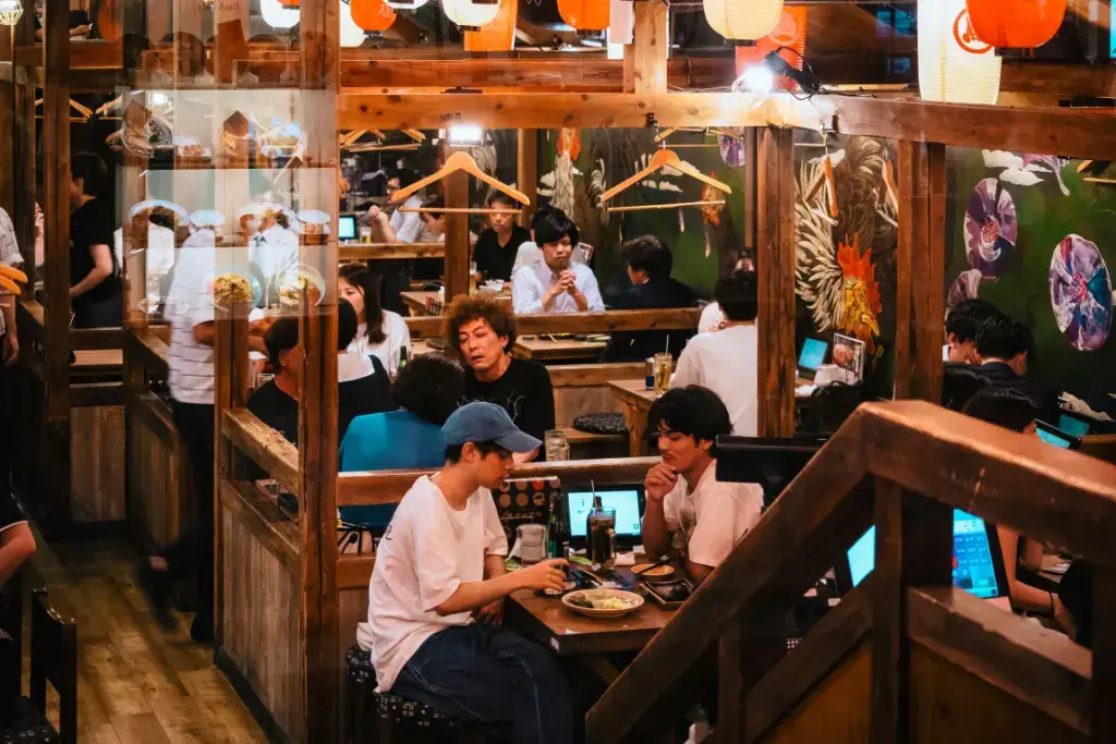 People getting together at an izakaya.