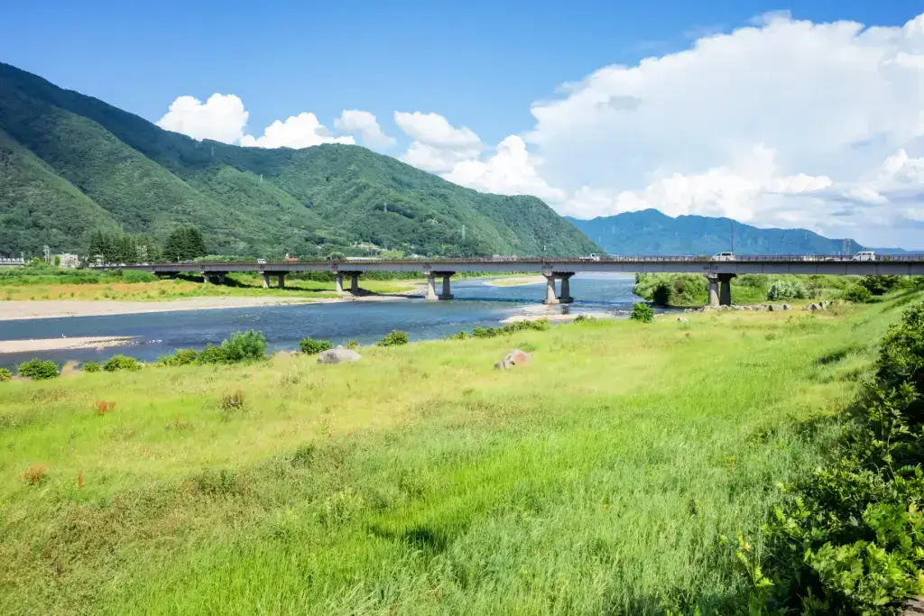 The Shinano River in Nagano.