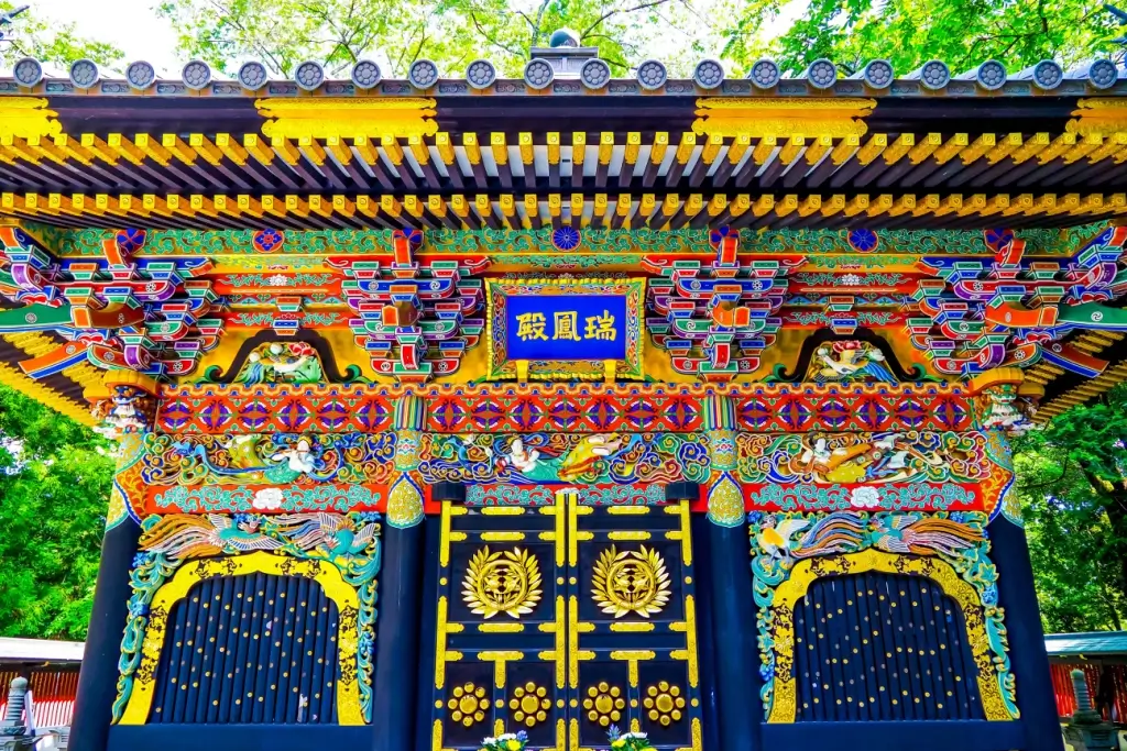 The outside of Zuihoden, a colorful mausoleum in Sendai.