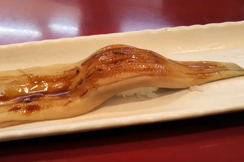 Grilled anago sushi.