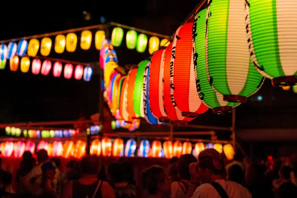 Lanterns at the Bon Odori.