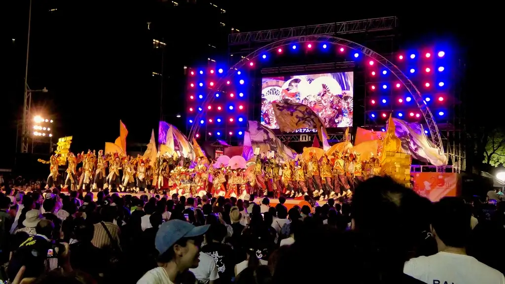 The Domannaka Festival at night.