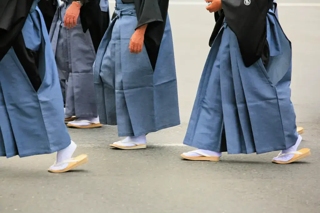 A bunch of men wearing hakama.