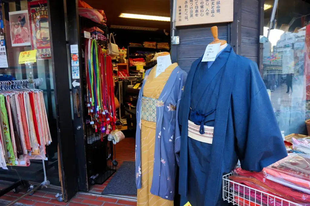 A display or haori jackets over kimonos.