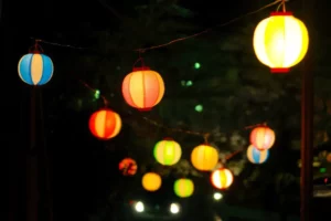 A lantern festival in Japan.