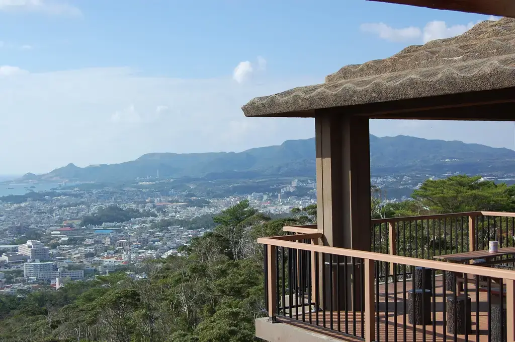 A gazebo at Nago Castle Park.