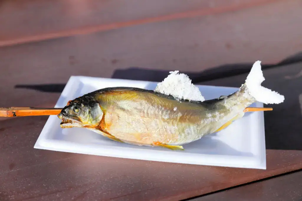 Shioyaki on a plate.