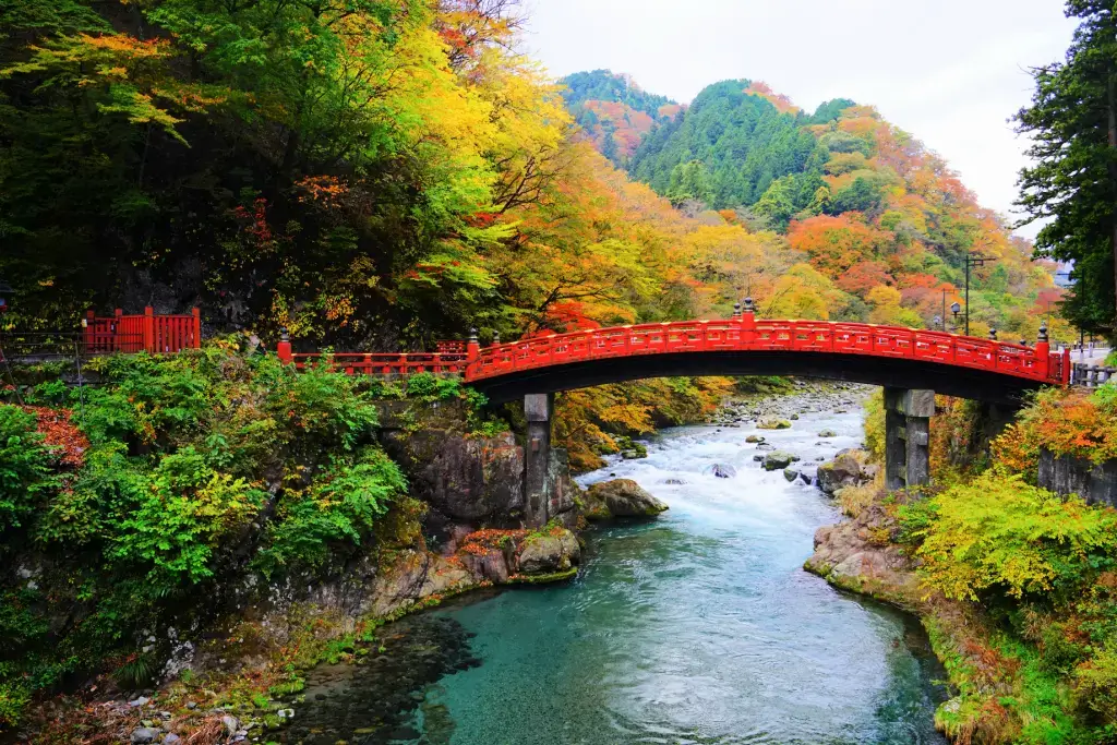 A bridge in Nikko in the Tochigi region.