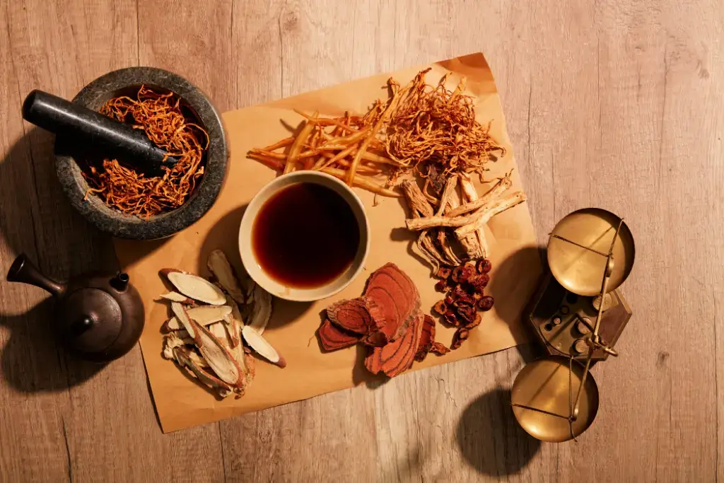 An assortment of herbs and plants.