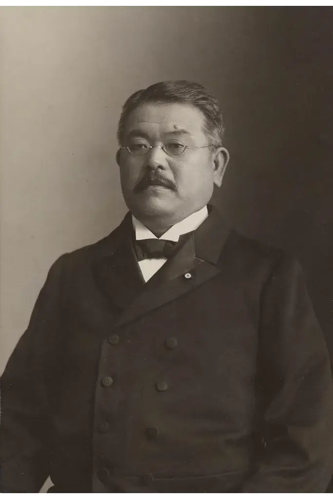 A portrait of Kitasato Shibasaburo.