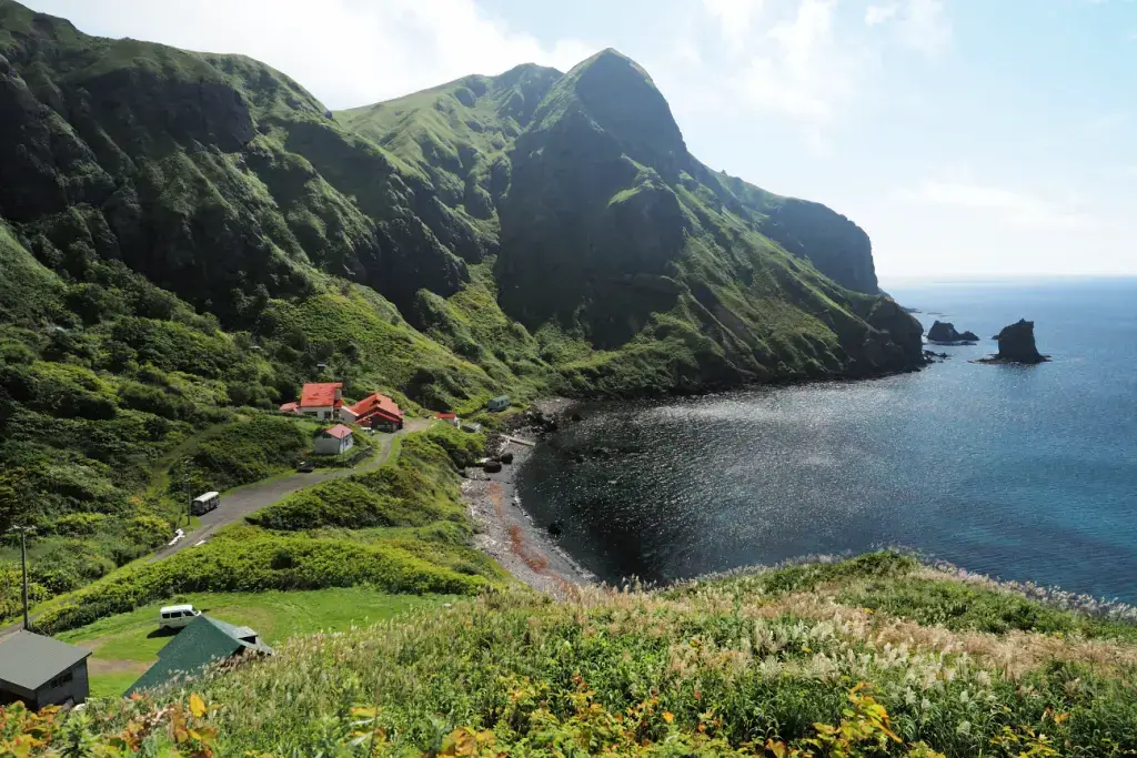 A sunny day on mountainous Rebun Island.