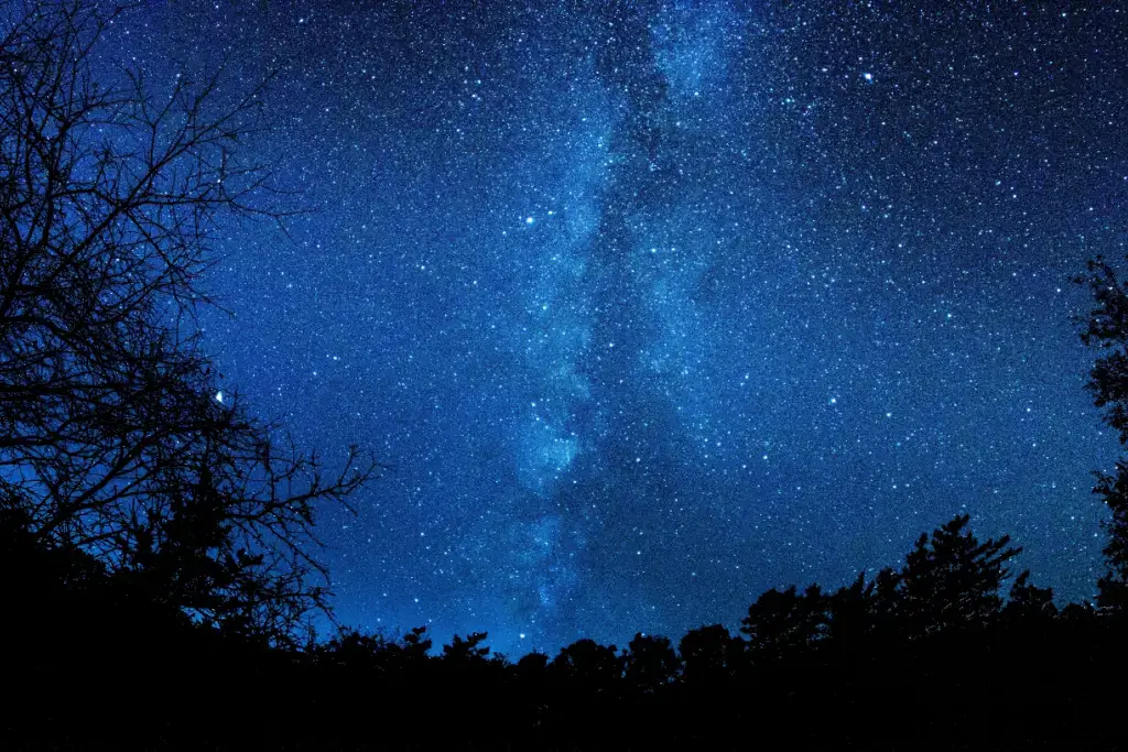 A starry night sky in Japan.