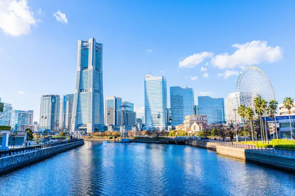 The Minato Mirai Skyline in Yokohama, Kanagawa.