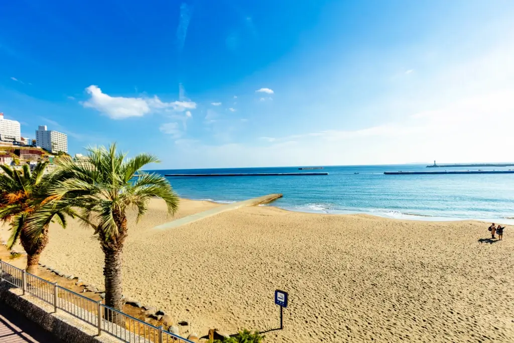 Atami Sun Beach in Shizuoka Prefecture.