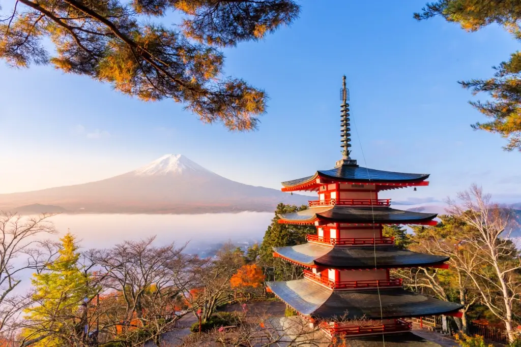 Chureito Pagoda in Yamanashi Prefecture.