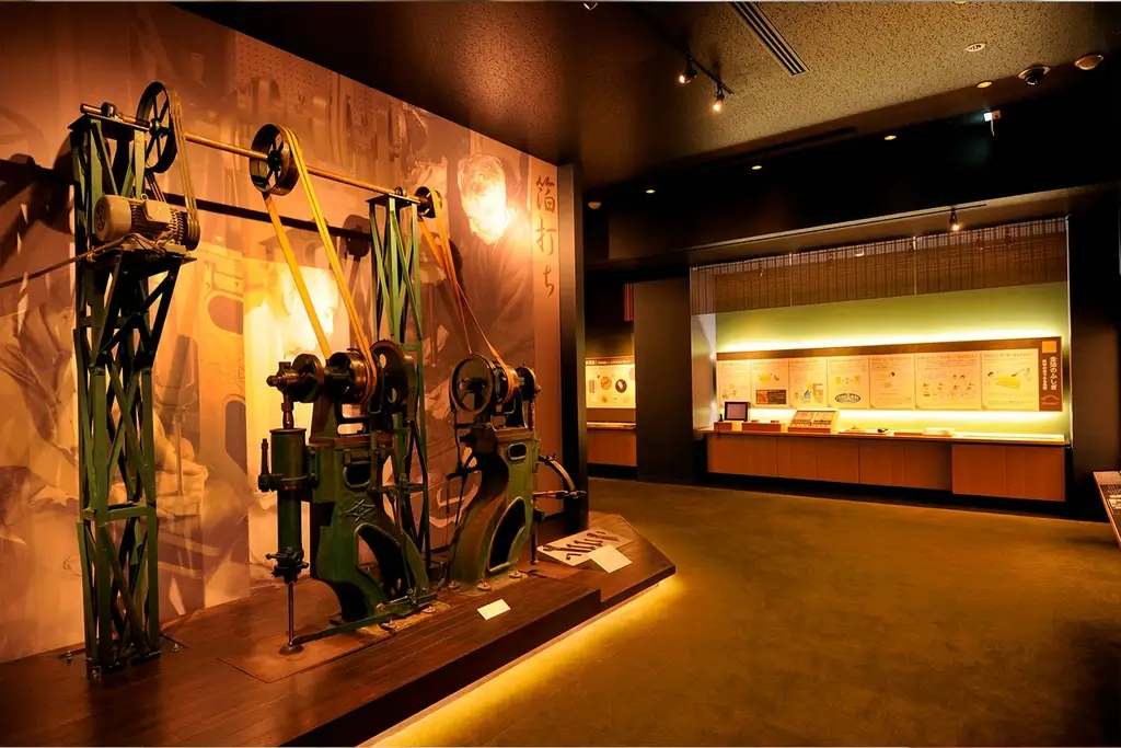 The interior of the Kanazawa Yasue Gold Leaf Museum.