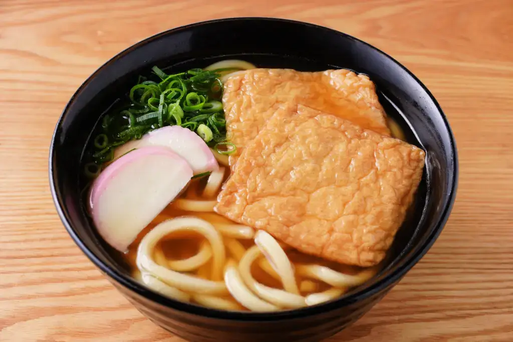 A bowl of kitsune udon.