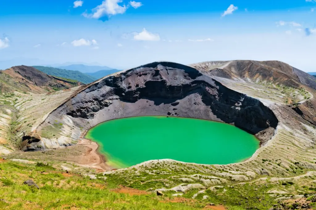 Okama Crater in Miyagi Prefecture.