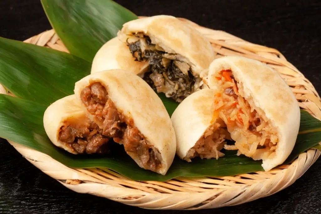 A plate of oyaki dumplings.