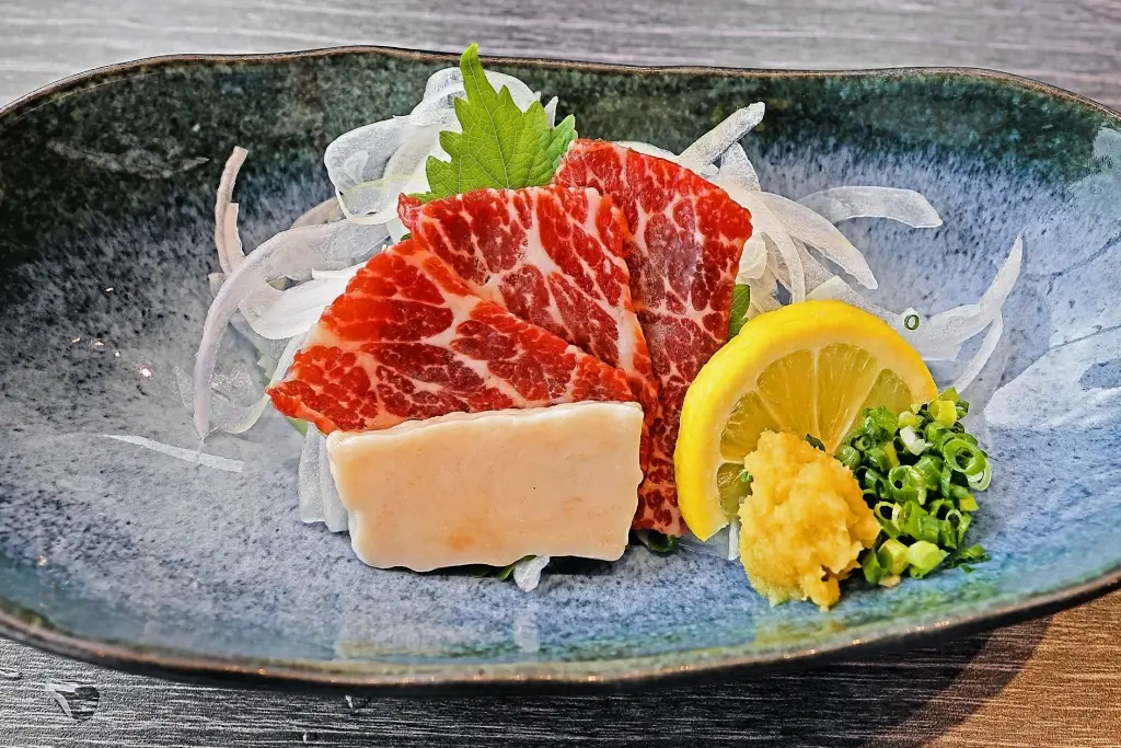 Horse meat (basahi) sashimi.