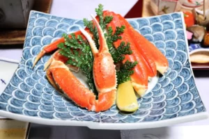 A plate of snow crab.