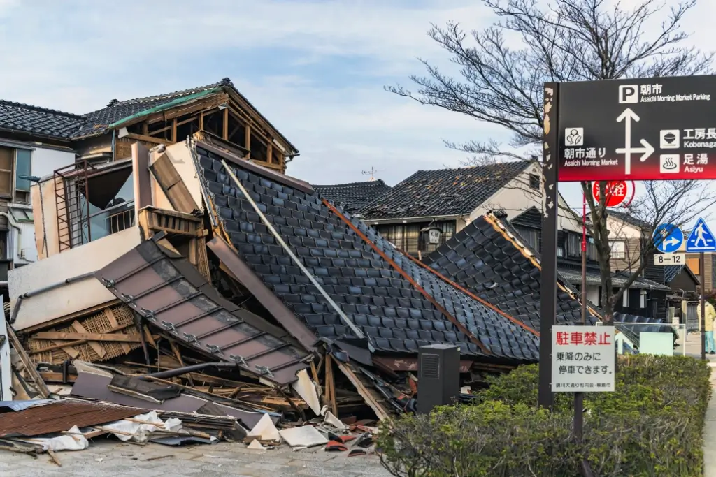 The destructive aftermath of the 2024 Noto earthquake.